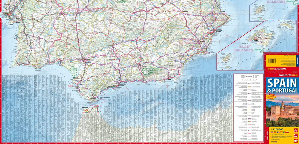 Carte routière plastifiée - Espagne, Portugal | Express Map carte pliée Express Map 