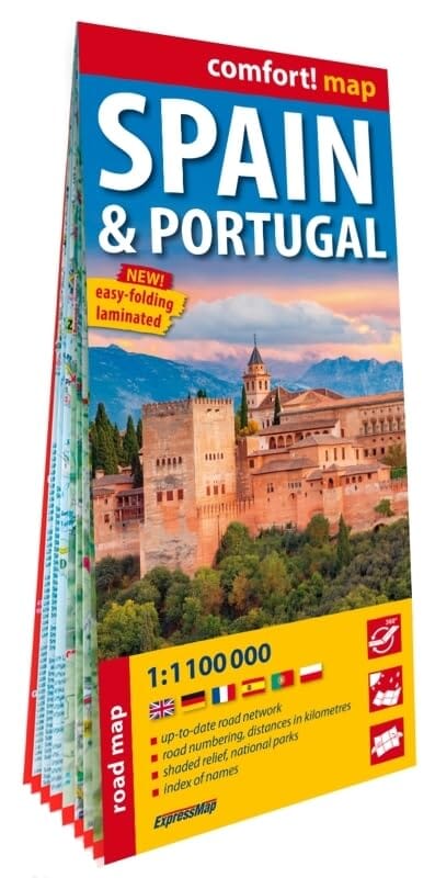 Carte routière plastifiée - Espagne, Portugal | Express Map carte pliée Express Map 