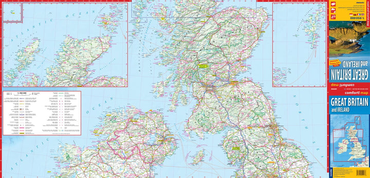 Carte routière plastifiée - Grande-Bretagne, Irlande | Express Map carte pliée Express Map 