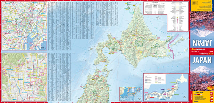 Carte routière plastifiée - Japon | Express Map carte pliée Express Map 