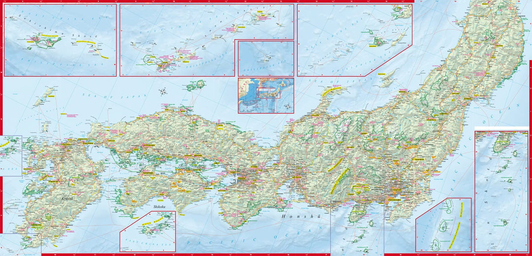 Carte routière plastifiée - Japon | Express Map carte pliée Express Map 