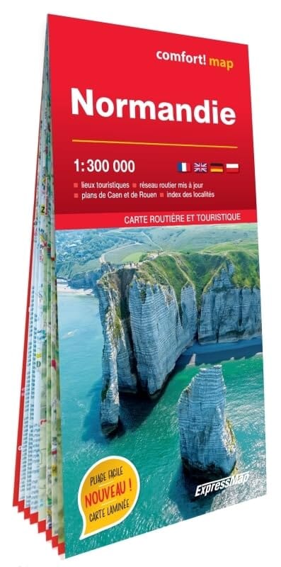 Carte routière plastifiée - Normandie | Express Map carte pliée Express Map 