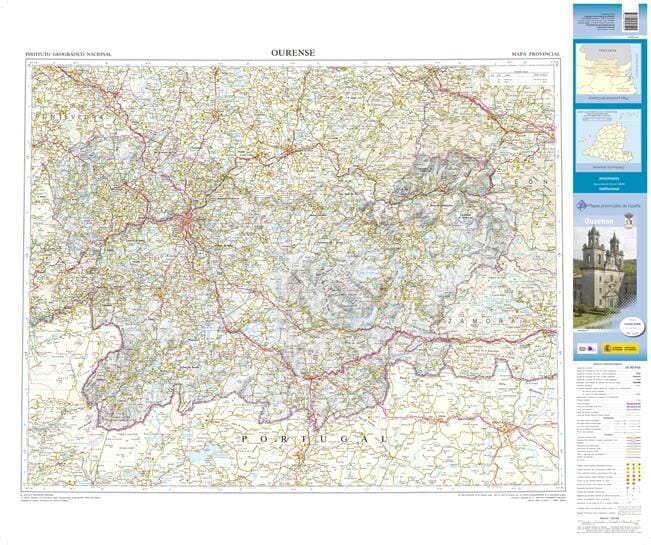 Carte routière provinciale - Ourense (Galice, Espagne), n° 34 | CNIG carte pliée CNIG 