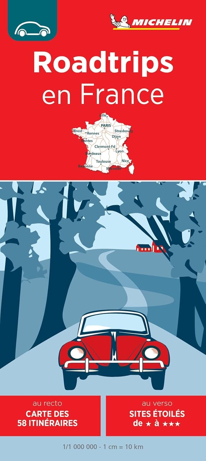 Carte routière - Roadtrips en France | Michelin carte pliée Michelin 