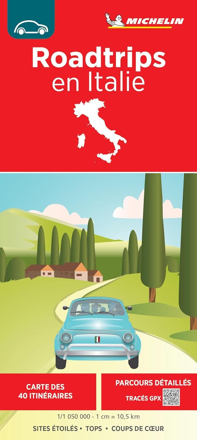 Carte routière - Roadtrips en Italie | Michelin carte pliée Michelin 