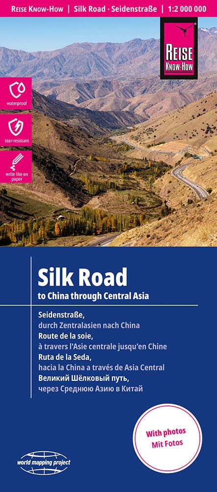 Carte routière - Route de la Soie, à travers l'Asie centrale jusqu'en Chine | Reise Know How carte pliée Reise Know-How 