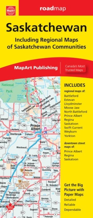 Carte routière - Saskatchewan | Canadian Cartographics Corporation carte pliée Canadian Cartographics Corporation 
