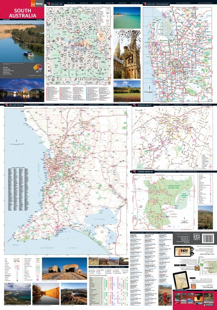 Carte routière - Sud de l'Australie | Hema Maps carte pliée Hema Maps 
