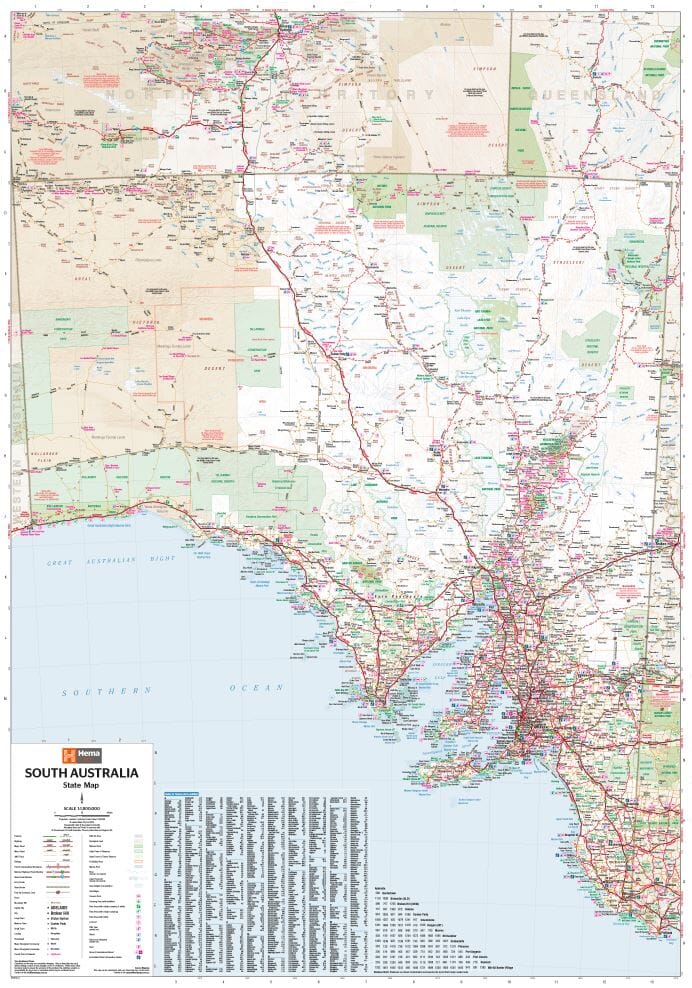 Carte routière - Sud de l'Australie | Hema Maps carte pliée Hema Maps 