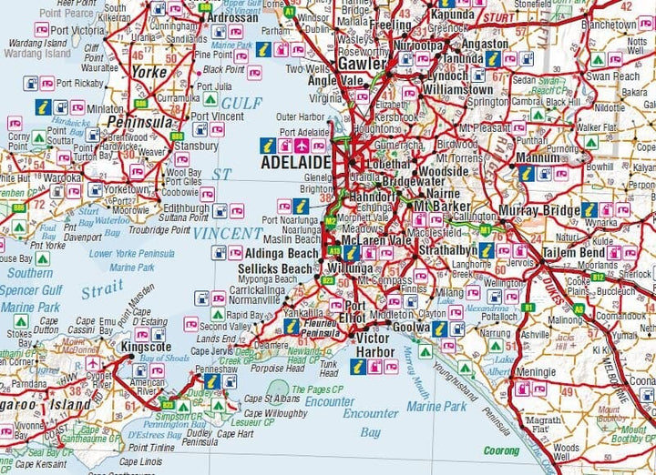Carte routière - Sud de l'Australie | Hema Maps carte pliée Hema Maps 