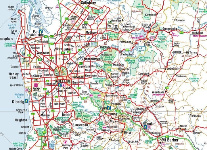 Carte routière - Sud de l'Australie | Hema Maps carte pliée Hema Maps 