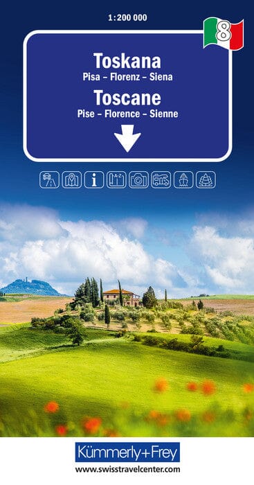 Carte routière - Toscane | Kümmerly & Frey carte pliée Kümmerly & Frey 
