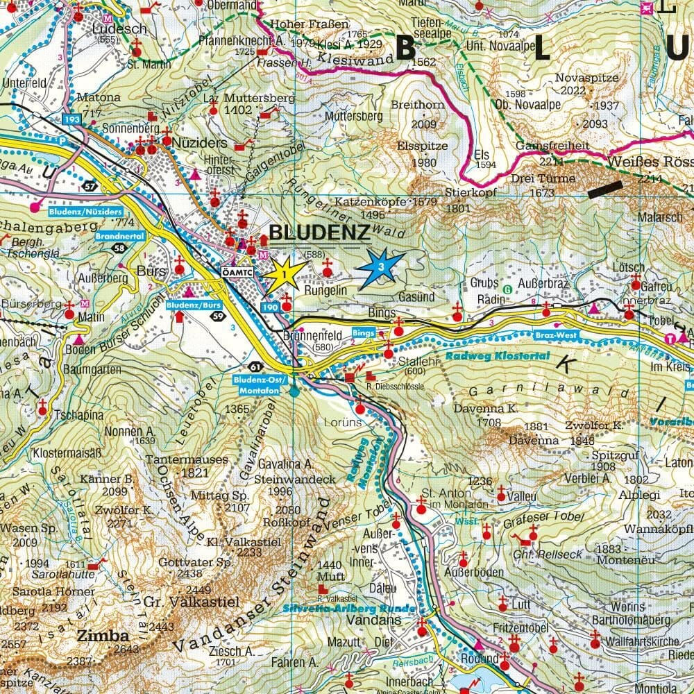 Carte routière - Vorarlberg(Autriche) | Freytag & Berndt carte pliée Freytag & Berndt 
