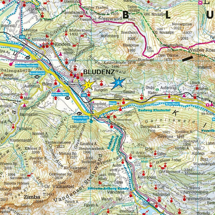 Carte routière - Vorarlberg(Autriche) | Freytag & Berndt carte pliée Freytag & Berndt 
