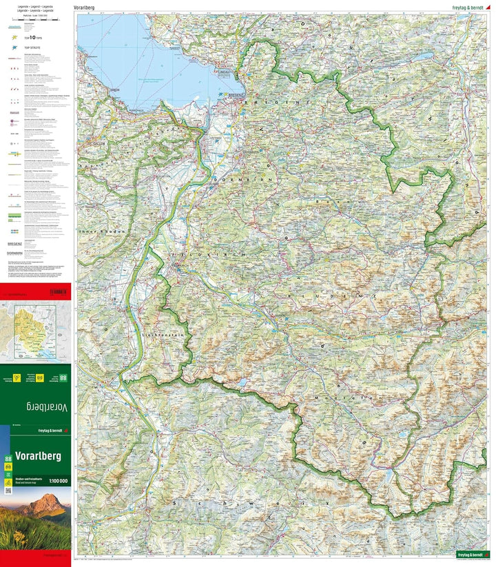 Carte routière - Vorarlberg(Autriche) | Freytag & Berndt carte pliée Freytag & Berndt 
