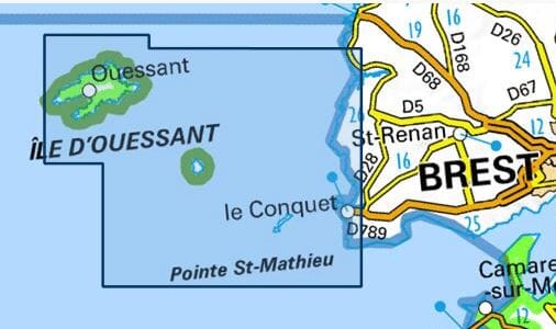 Carte TOP 25 n° 0317 OT - Ile d'Ouessant, Le Conquet | IGN carte pliée IGN 