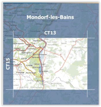 Carte topographique CT16 - Mondorf-Les-Bains (Grand-Duché de Luxembourg) carte pliée Service topographique du Luxembourg 