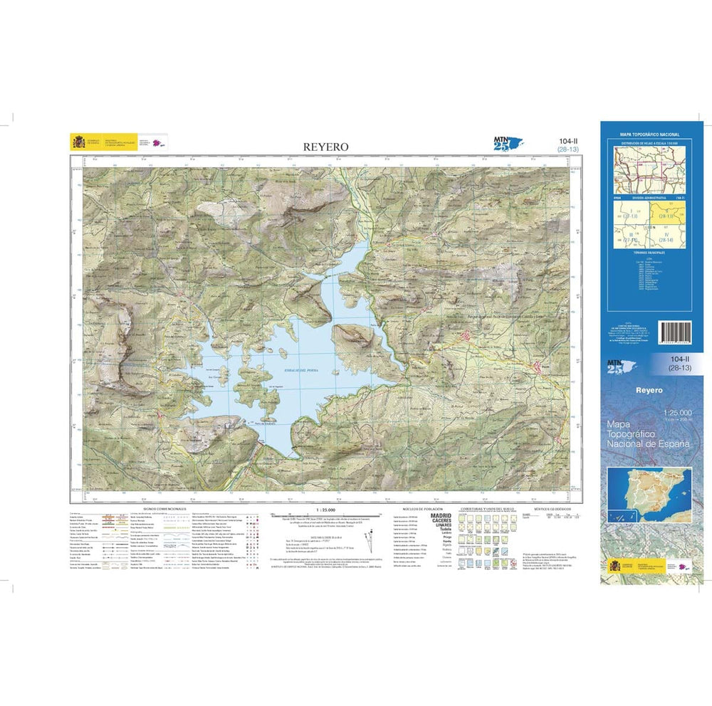 Carte topographique de l'Espagne n° 0104.2 - Reyero | CNIG - 1/25 000 carte pliée CNIG 