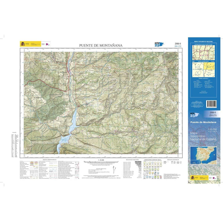 Carte topographique de l'Espagne n° 0289.2 - Puente de Montañana | CNIG - 1/25 000 carte pliée CNIG 