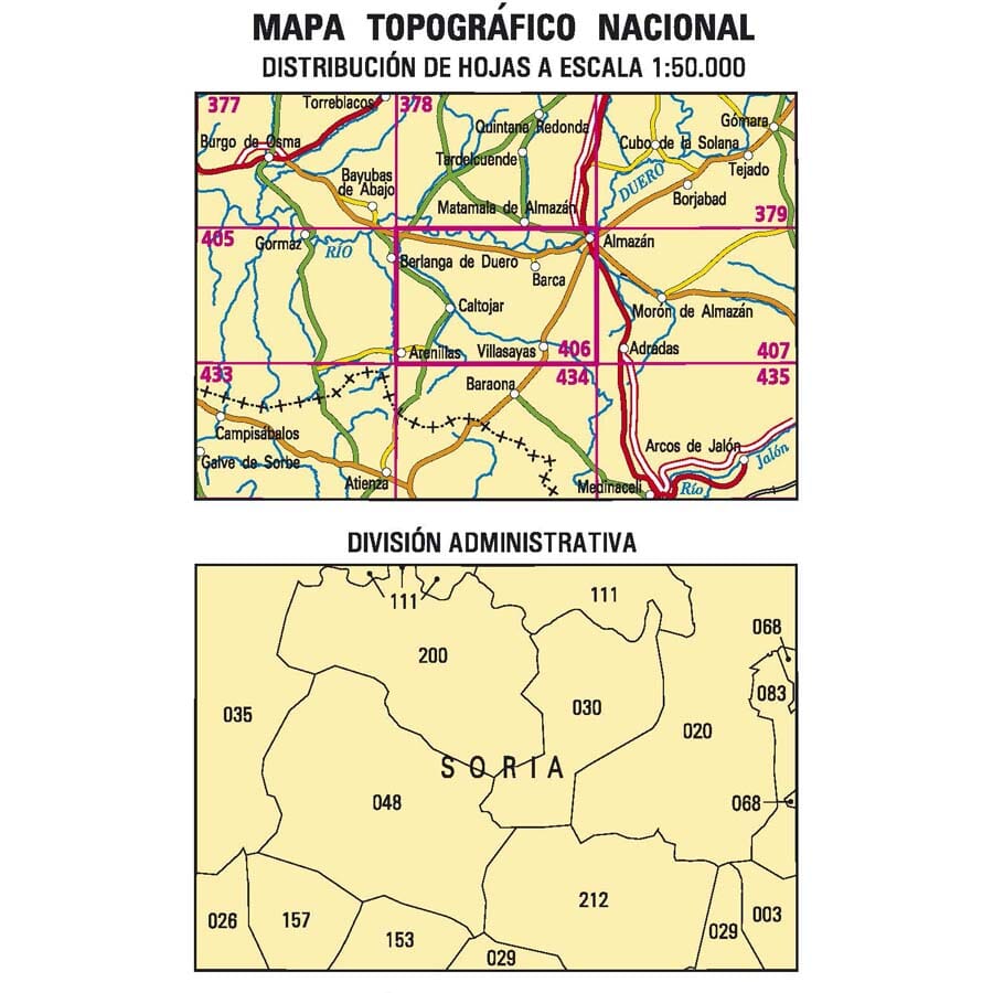 Carte topographique de l'Espagne n° 0406 - Almazán | CNIG - 1/50 000 carte pliée La Compagnie des Cartes - Le voyage et la randonnée 