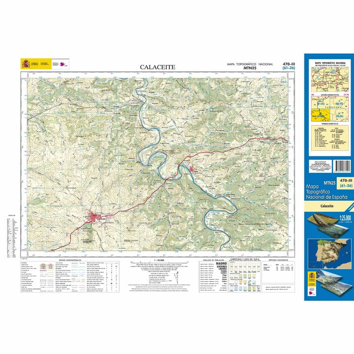 Carte topographique de l'Espagne n° 0470.3 - Calaceite | CNIG - 1/25 000 carte pliée CNIG 