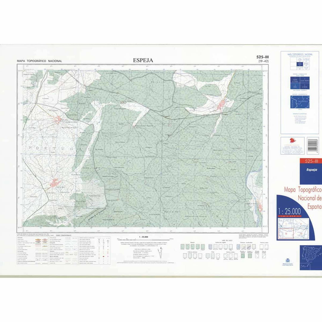 Carte topographique de l'Espagne n° 0525.3 - Espeja | CNIG - 1/25 000 carte pliée CNIG 