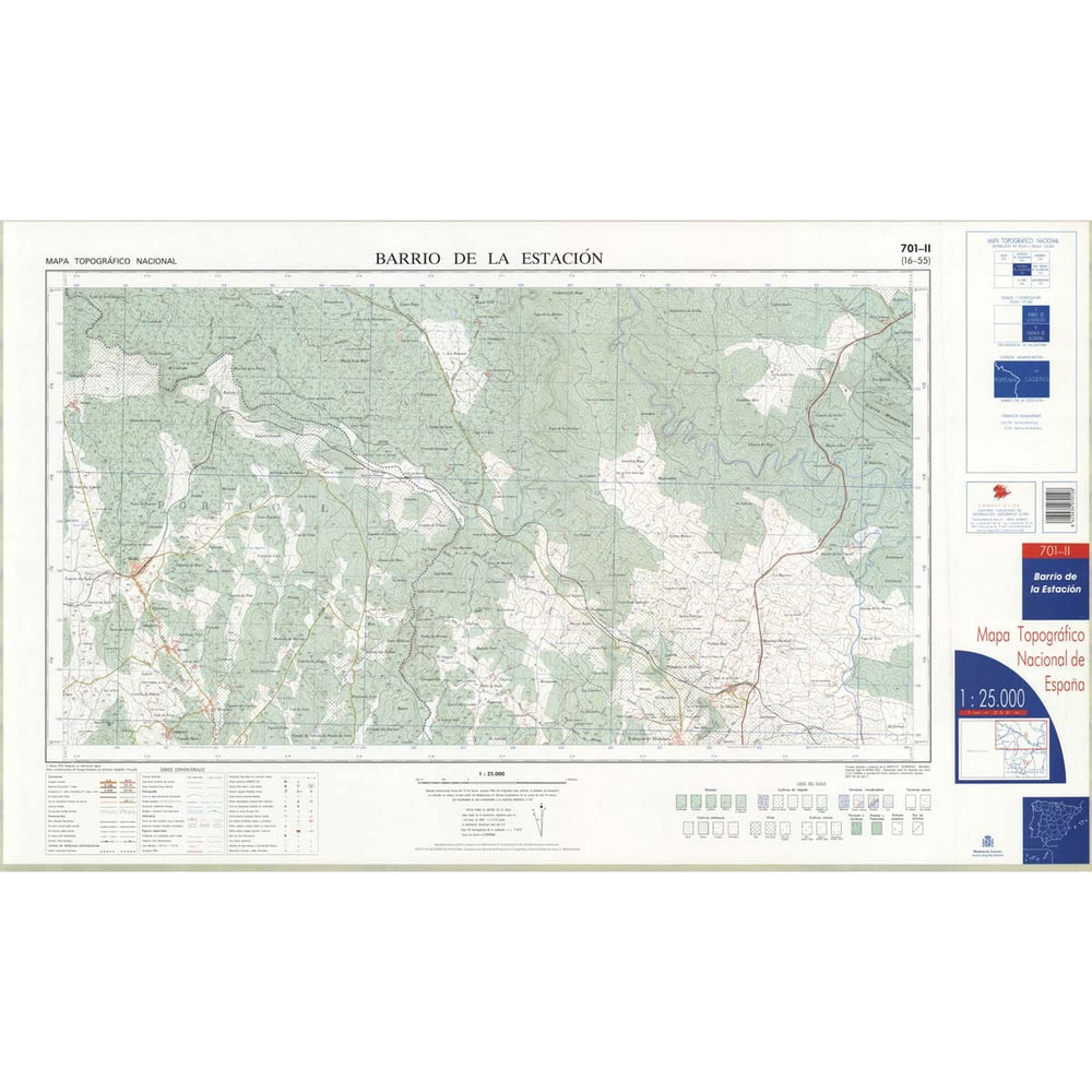 Carte topographique de l'Espagne n° 0701.2 - Barrio de la Estación | CNIG - 1/25 000 carte pliée CNIG 