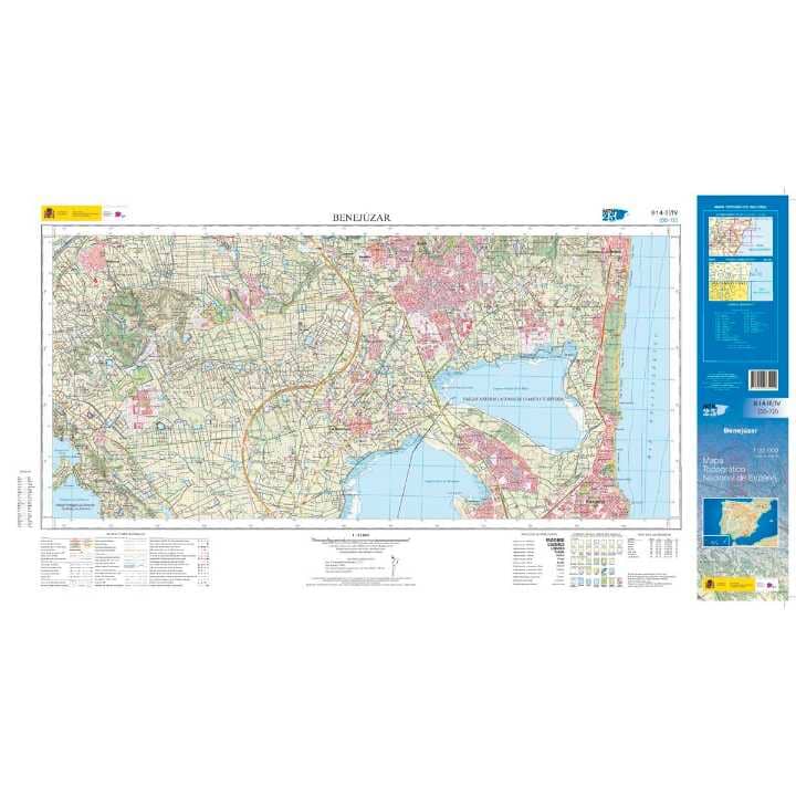 Carte topographique de l'Espagne n° 0914.3/0914.4 - Benejúzar | CNIG - 1/25 000 carte pliée CNIG 