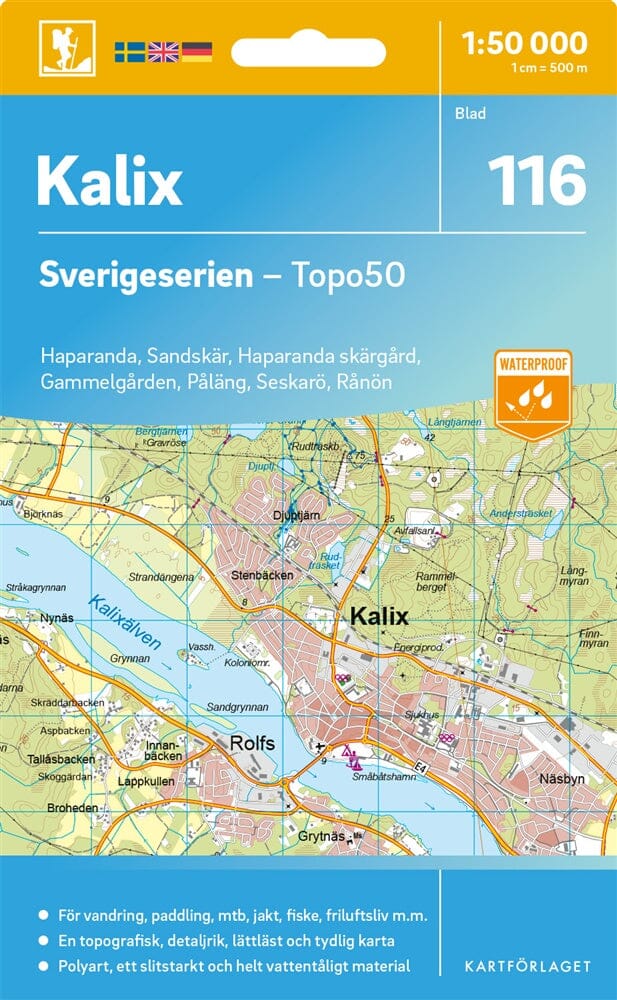 Carte topographique n° 116 - Kalix (Suède) | Norstedts - Sverigeserien carte pliée Norstedts 