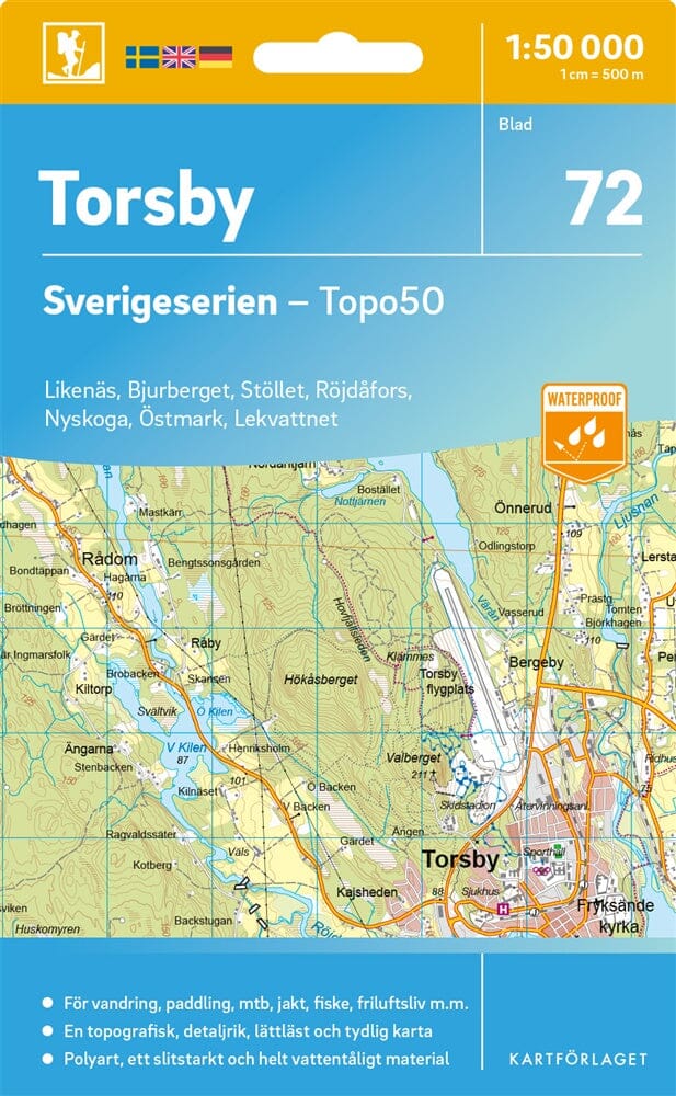 Carte topographique n° 72 - Torsby (Suède) | Norstedts - Sverigeserien carte pliée Norstedts 