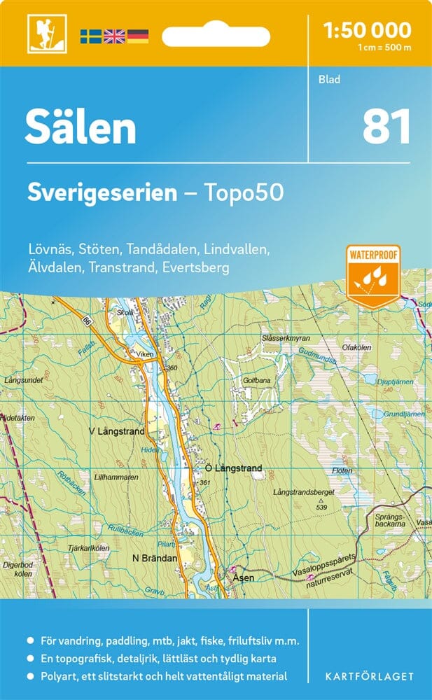 Carte topographique n° 81 - Sälen (Suède) | Norstedts - Sverigeserien carte pliée Norstedts 