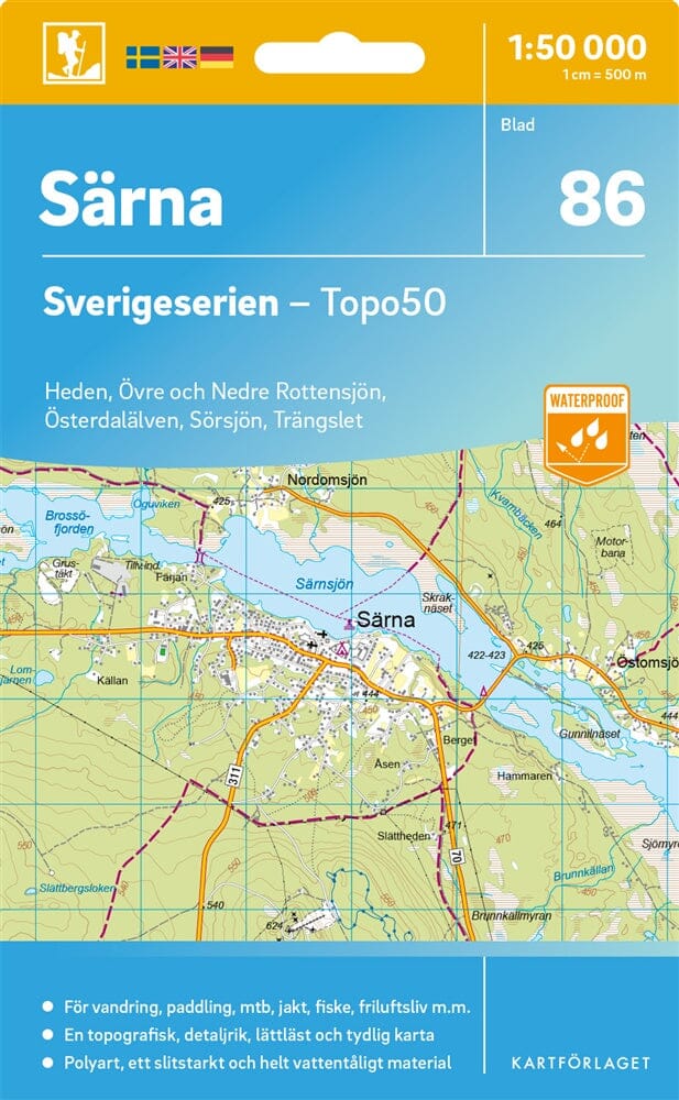 Carte topographique n° 86 - Särna (Suède) | Norstedts - Sverigeserien carte pliée Norstedts 