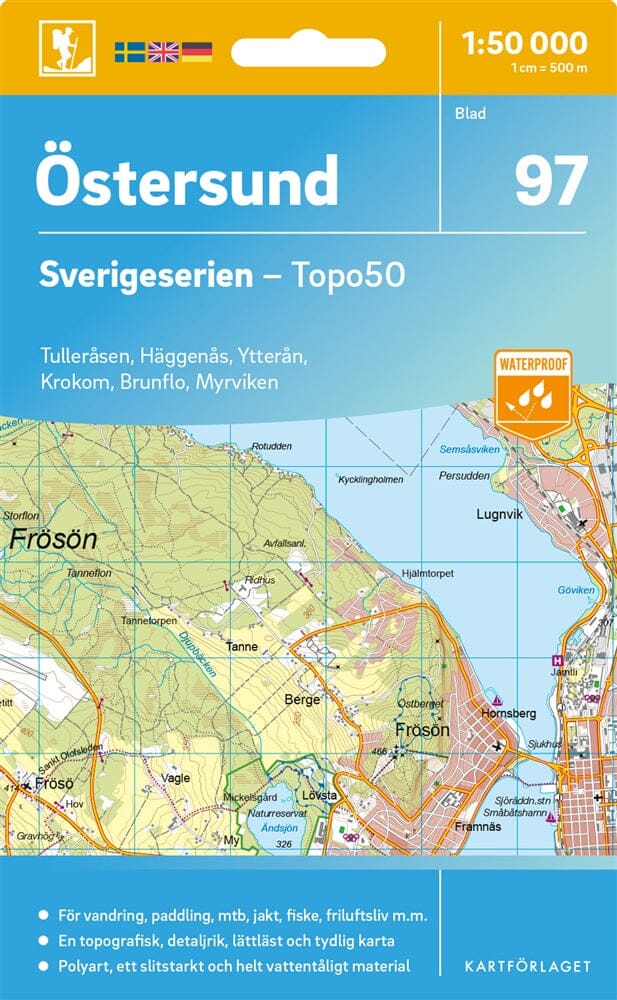 Carte topographique n° 97 - Östersund (Suède) | Norstedts - Sverigeserien carte pliée Norstedts 