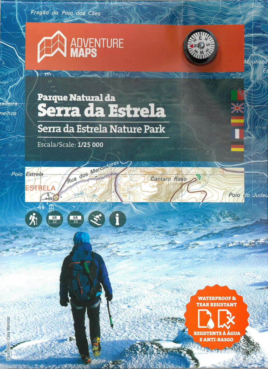 Carte topographique - Parque Natural da Serra da Estrela (Portugal) | Adventure Maps carte pliée Adventure Maps 