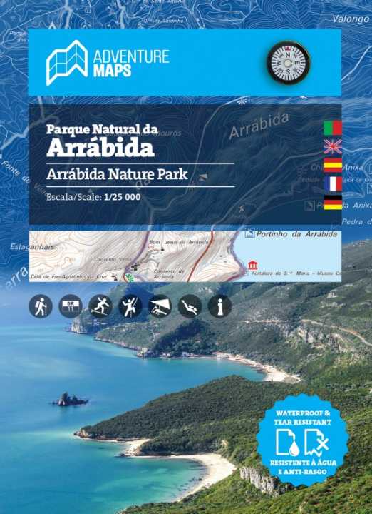 Carte topographique - Parque Natural de Arrabida (Portugal) | Adventure Maps carte pliée Adventure Maps 