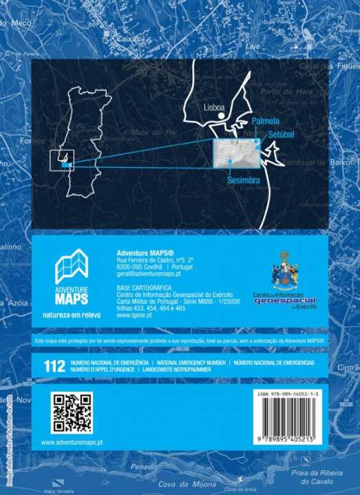 Carte topographique - Parque Natural de Arrabida (Portugal) | Adventure Maps carte pliée Adventure Maps 