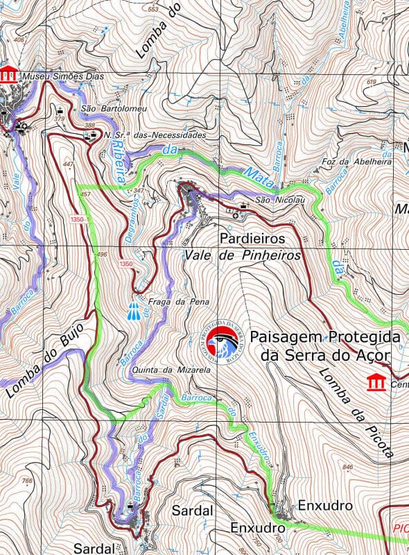 Carte topographique - Serras da Lousa e Açor (Portugal) | Adventure Maps carte pliée Adventure Maps 