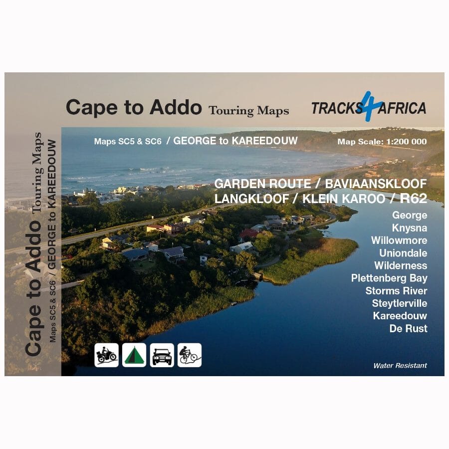 Carte touristique imperméable - George to Kareedouw (Afrique du Sud) | Tracks4Africa carte pliée Tracks4Africa 