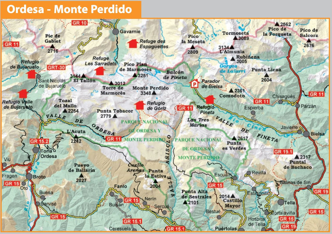 Cartes de randonnée (lot de 2) - Parc National d'Ordesa & Mont Perdu (Pyrénées aragonaises) | Alpina carte pliée Editorial Alpina 