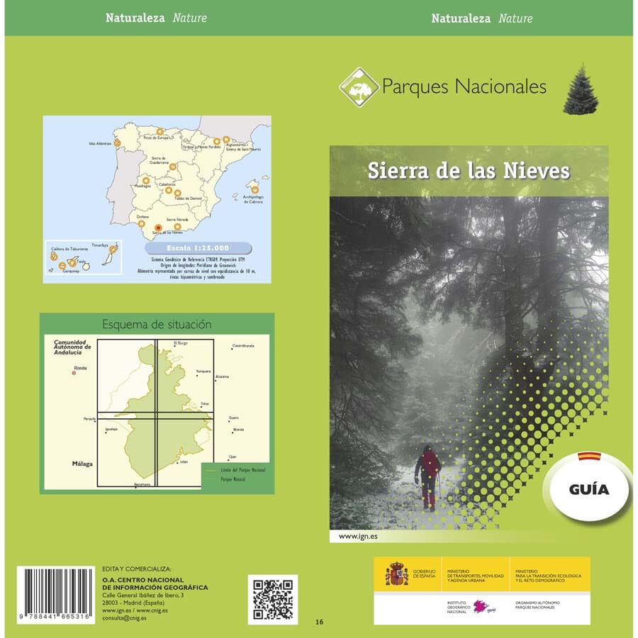 Cartes de randonnée - Sierra de las Nieves | CNIG carte pliée CNIG 