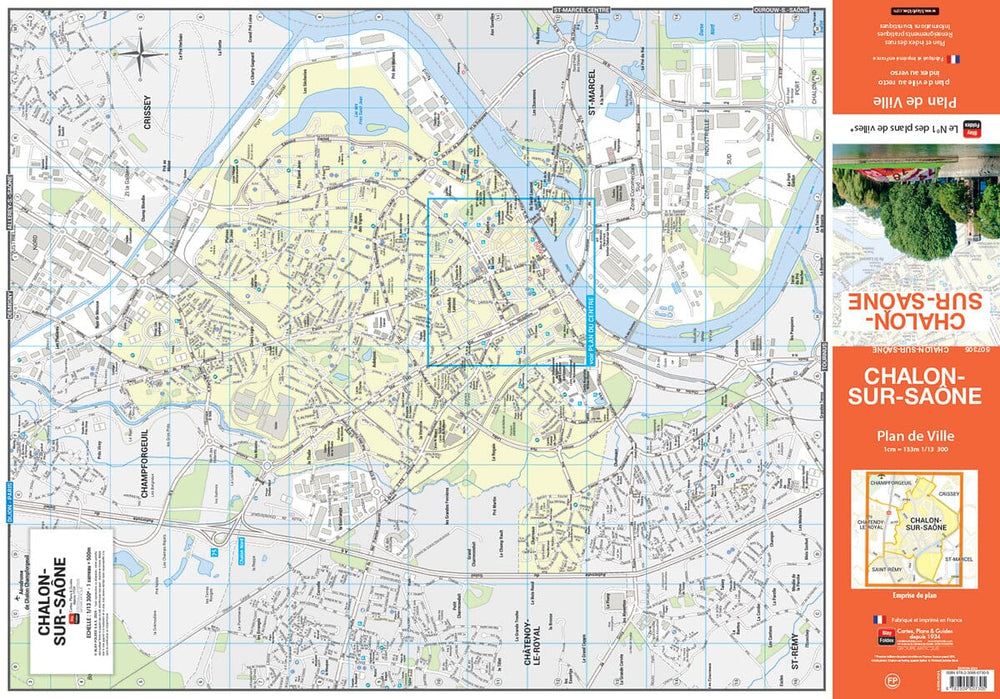 Chalon-sur-Saône, Saône-et-Loire - Plan de ville | Blay Foldex carte pliée Blay Foldex 