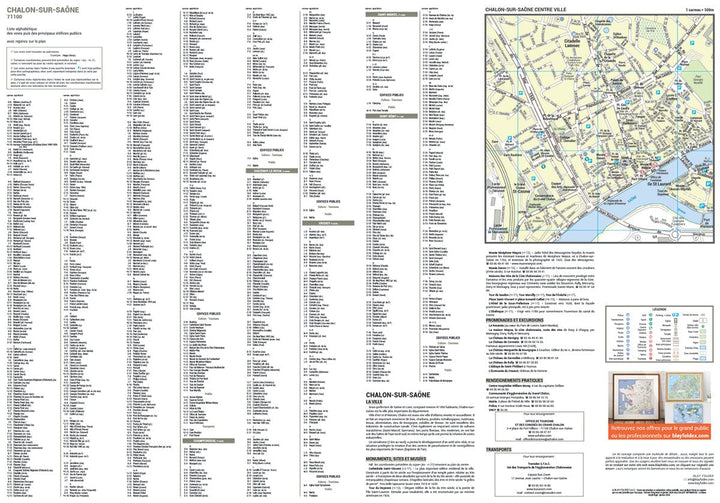 Chalon-sur-Saône, Saône-et-Loire - Plan de ville | Blay Foldex carte pliée Blay Foldex 