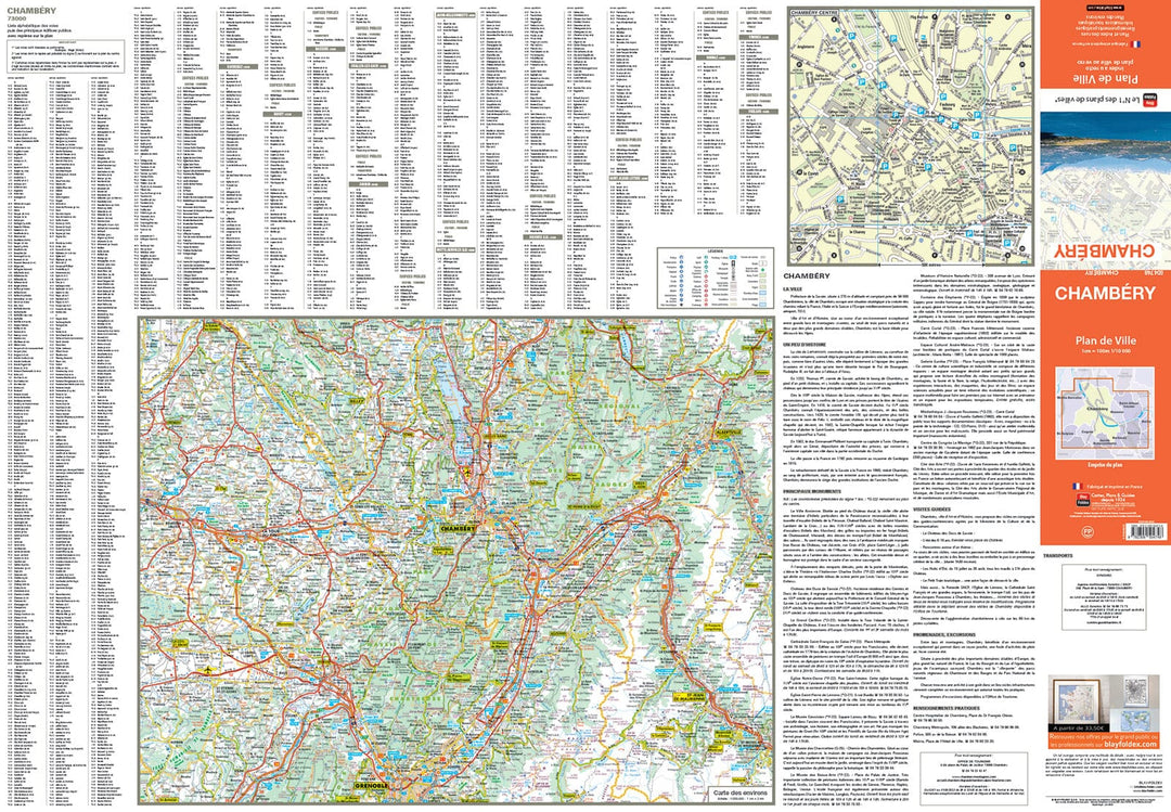 Chambéry, Savoie - Plan de ville | Blay Foldex carte pliée Blay Foldex 