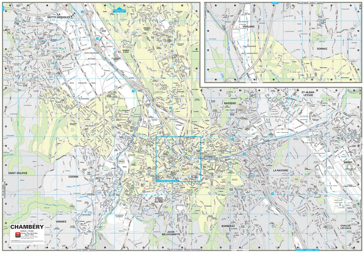 Chambéry, Savoie - Plan de ville | Blay Foldex carte pliée Blay Foldex 