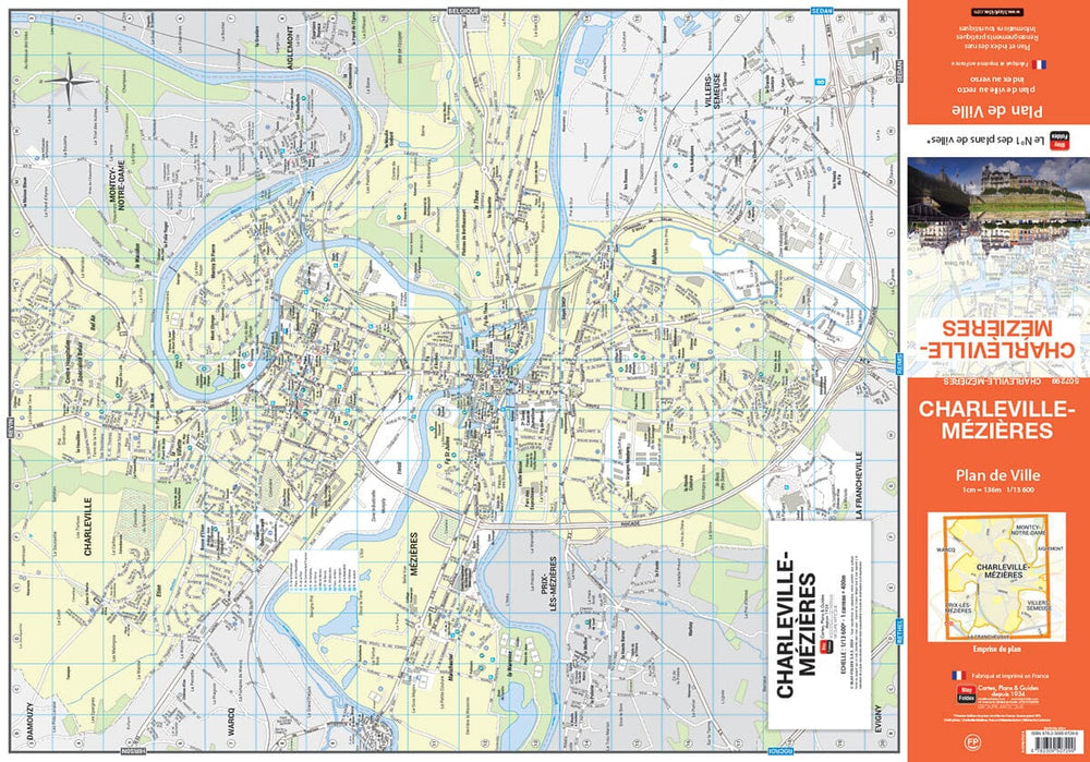 Charleville-Mézières, Ardennes - Plan de ville | Blay Foldex carte pliée Blay Foldex 