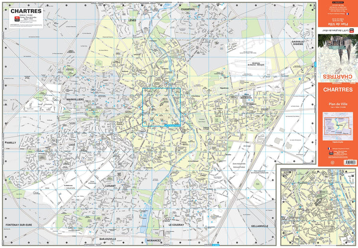 Chartres, Eure-et-Loir - Plan de ville | Blay Foldex carte pliée Blay Foldex 