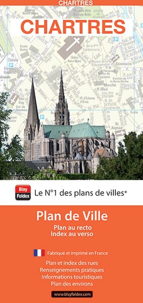 Chartres, Eure-et-Loir - Plan de ville | Blay Foldex carte pliée Blay Foldex 