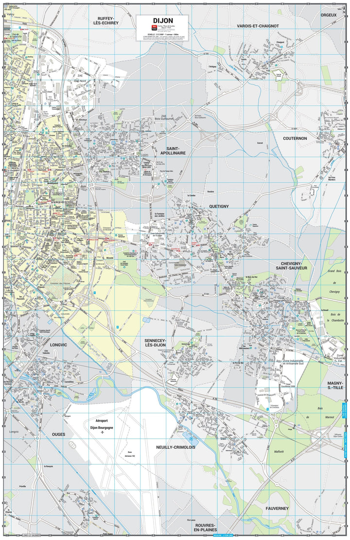Dijon - Plan de ville grand format | Blay Foldex carte pliée Blay Foldex 