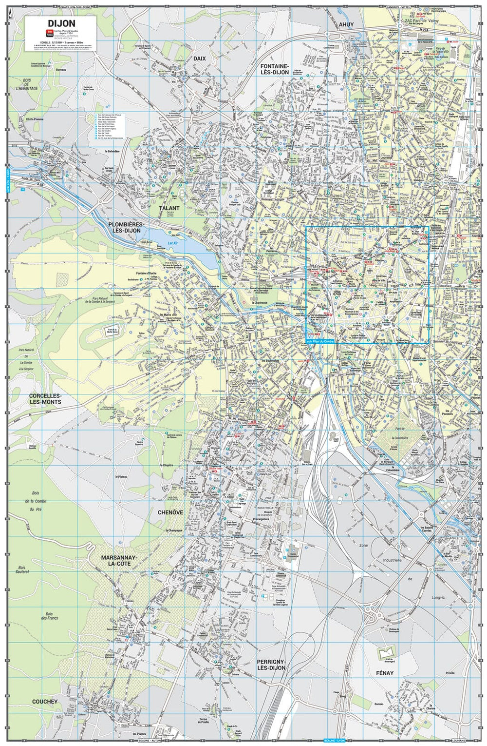 Dijon - Plan de ville grand format | Blay Foldex carte pliée Blay Foldex 