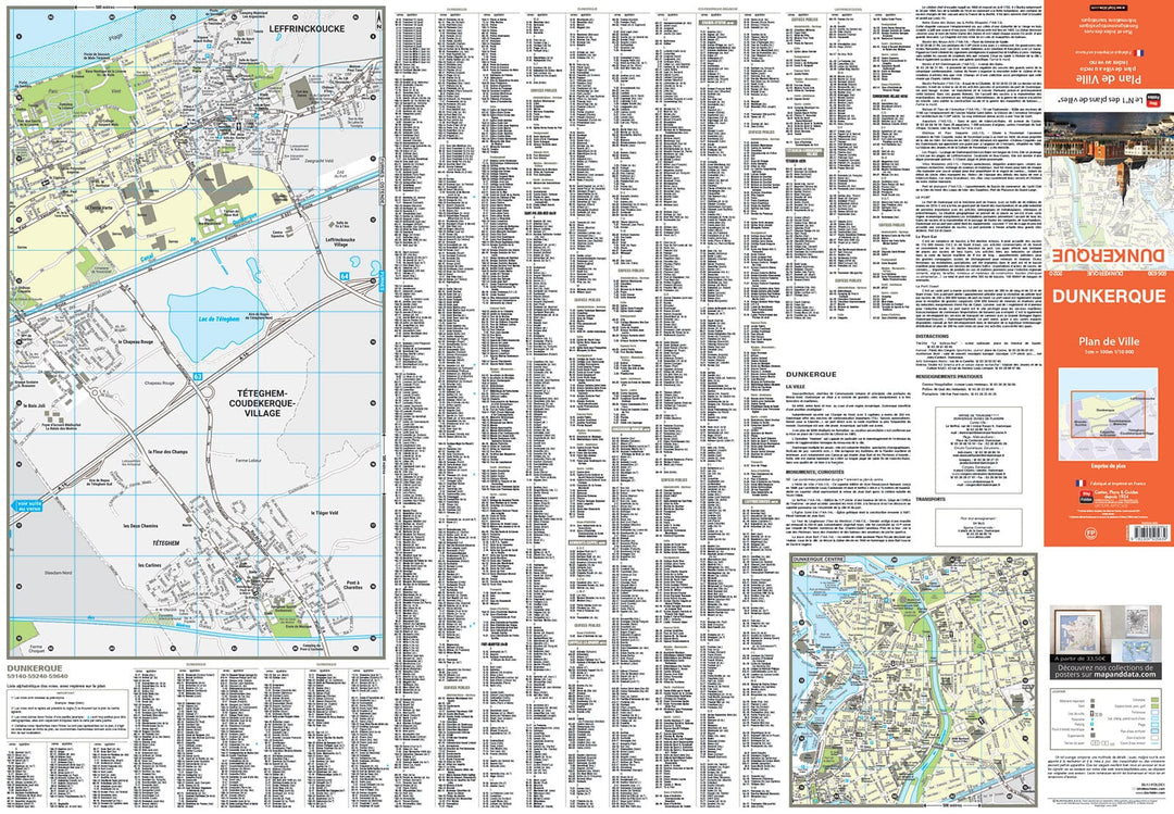 Dunkerque, Nord - Plan de ville | Blay Foldex carte pliée Blay Foldex 